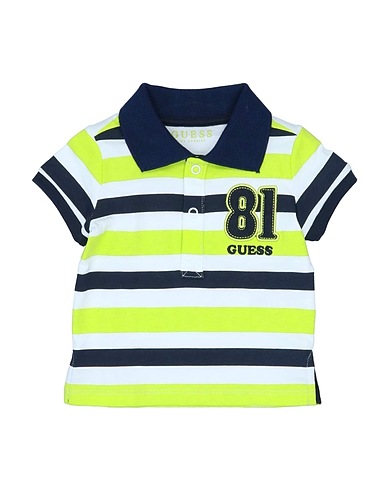 GUESS Polo shirt Light green 100% Cotton