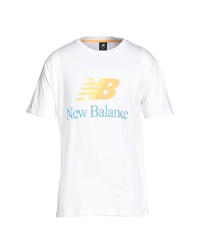 NEW BALANCE T-shirt Essentials Celebrate Split Logo Tee  Bianco 100% Cotone