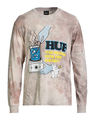 HUF T-Shirt Hellgrau 100% Baumwolle
