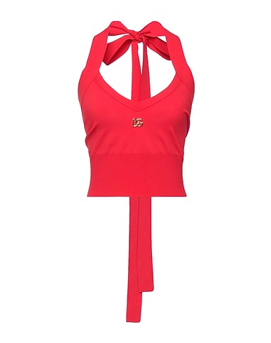DOLCE&GABBANA Top Red 62% Viscose, 23% Polyamide, 13% Polyester, 2% Polyurethane, Brass
