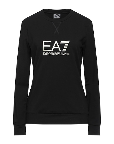 EA7 Sudadera Negro 95% Algodón, 5% Elastán