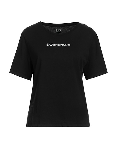 EA7 T-shirt Black 100% Cotton