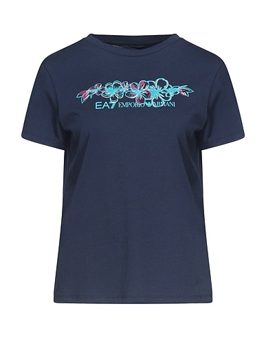 EA7 T-shirt Midnight blue 100% Cotton