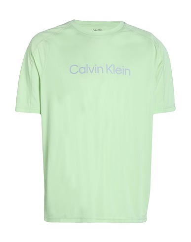 CALVIN KLEIN PERFORMANCE T-Shirt Pastellgelb 85% Polyester, 15% Elastan