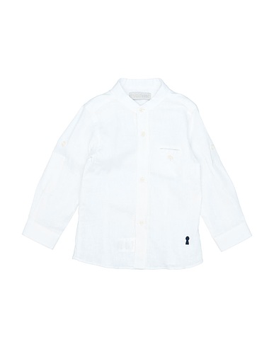 MYCLÒ SET Solid color shirt White 50% Cotton, 50% Linen