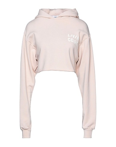 LIVINCOOL Hooded track jacket  Beige 100% Cotton
