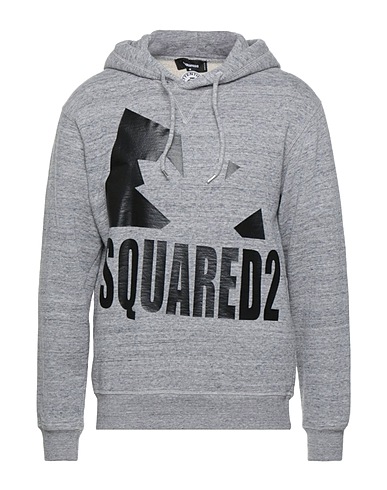 DSQUARED2 Hooded track jacket  Grey 100% Cotton