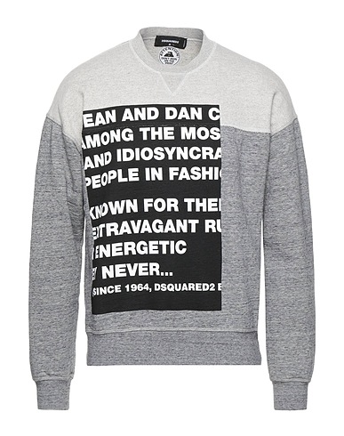 DSQUARED2 Sweatshirt Grey 100% Cotton, Elastane