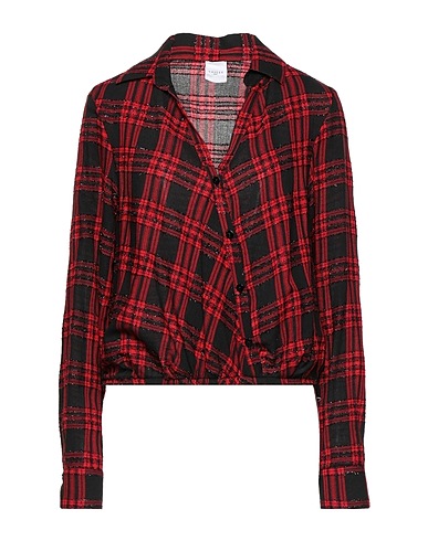GAëLLE Paris チェック柄シャツ レッド コットン 43% / レーヨン 32% / ポリエステル 14% / ウール 11%