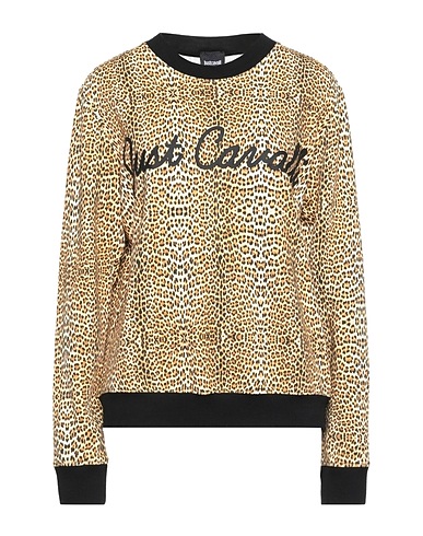 JUST CAVALLI Sweatshirt Beige 100% Cotton, Elastane
