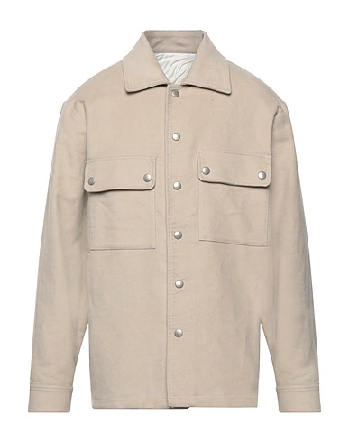 GRIFONI Solid color shirt Beige 100% Cotton