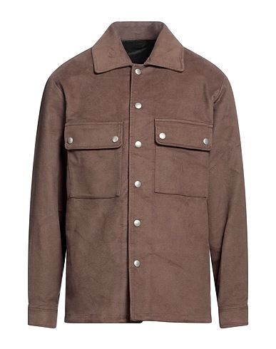 GRIFONI Solid colour shirt Khaki 100% Cotton
