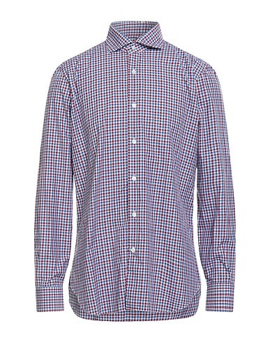 BARBA Napoli Checked shirt Blue 100% Cotton