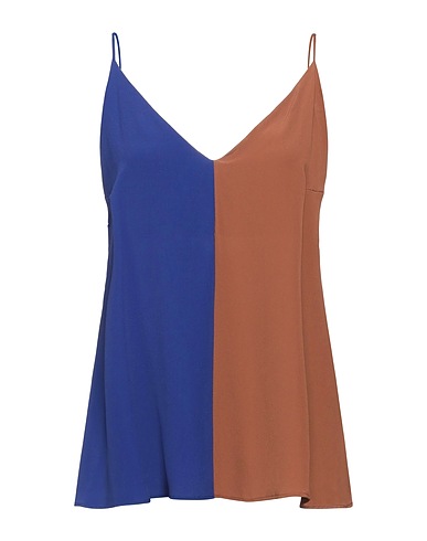 SEMICOUTURE Camisole Blue 69% Acetate, 31% Silk