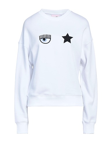 CHIARA FERRAGNI Sweatshirt White 100% Cotton, Elastane