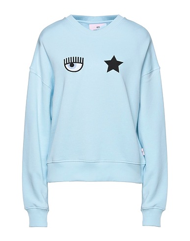 CHIARA FERRAGNI Sweatshirt Himmelblau 100% Baumwolle, Elastan