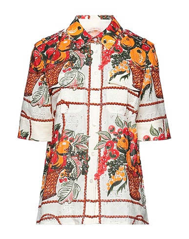 TORY BURCH Floral shirts & blouses Ivory 100% Cotton