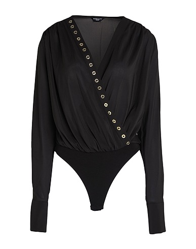 MARCIANO by GUESS TOPS & TEES Black 97% Polyester, 3% Elastane, Rayon