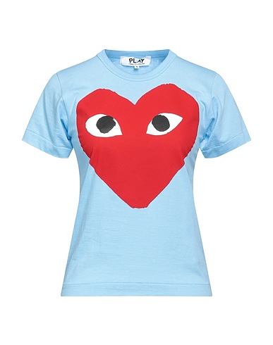 COMME des GARÇONS PLAY T-shirt Celeste 100% Cotone