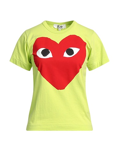 COMME des GARÇONS PLAY T-shirt Lime green 100% Cotton