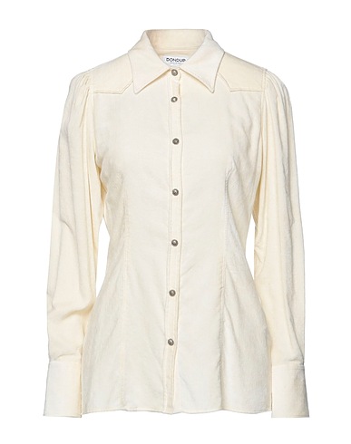 DONDUP Solid colour shirts & blouses Ivory 75% Viscose, 25% Polyamide
