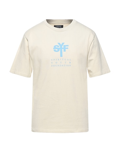 LIBERAL YOUTH MINISTRY Basic T-shirt Beige 100% Cotton