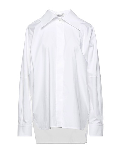VALENTINO GARAVANI Solid colour shirts & blouses White 100% Cotton