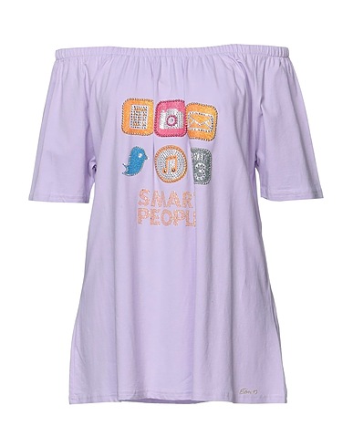 EAN 13 Top spalle scoperte Lilla 94% Cotone, 6% Elastan