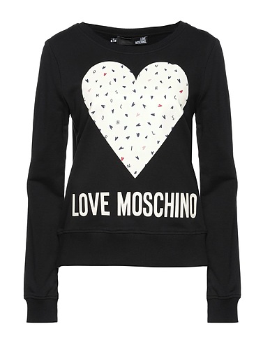 LOVE MOSCHINO Sweatshirt Black 95% Cotton, 5% Elastane