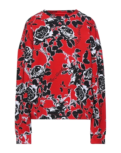 LOVE MOSCHINO Sweatshirt Red 95% Cotton, 5% Elastane