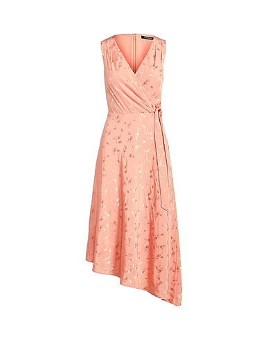 LAUREN RALPH LAUREN Midi-Kleid FLORAL SLEEVELESS JACQUARD DRESS
 Rosa 100% Viskose