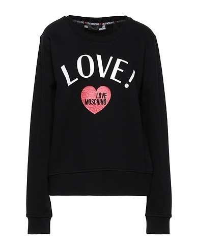 LOVE MOSCHINO Sweatshirt Schwarz 100% Baumwolle, Elastan