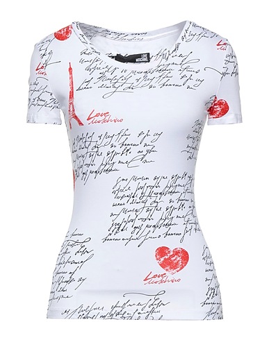 LOVE MOSCHINO TOPS & TEES White 94% Viscose, 6% Elastane