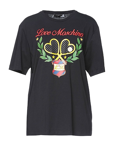 LOVE MOSCHINO T-shirt Nero 100% Cotone, Elastan