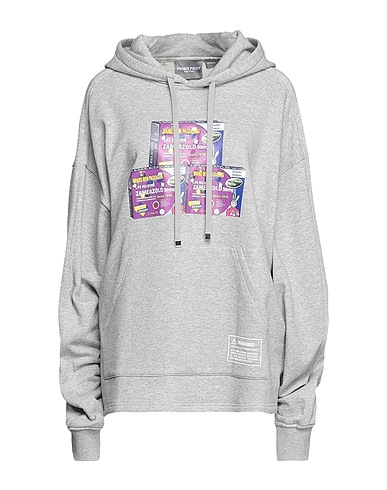 PRIVATE POLICY Hooded track jacket  Grey 100% Cotton
