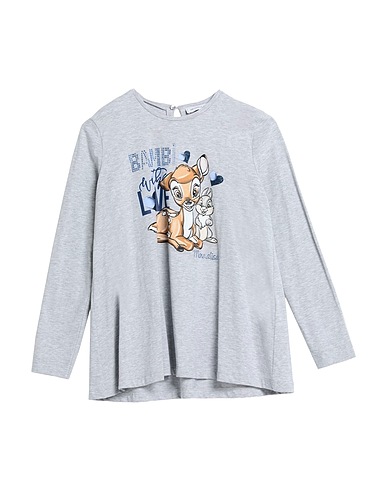 MONNALISA T-shirt Light grey 100% Cotton