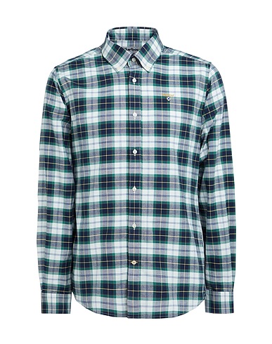 BARBOUR Kariertes Hemd OXBRIDGE TAR
 Weiß 97% Baumwolle, 3% Elastan
