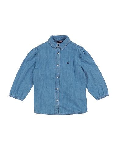 TOMMY HILFIGER Patterned shirts & blouses Blue 69% Cotton, 31% Lyocell