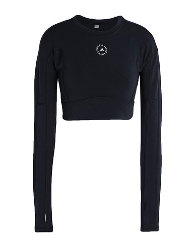 ADIDAS by STELLA McCARTNEY Crop top ASMC TST CROP L
 Black 64% Modal, 27% Recycled polyamide, 9% Elastane