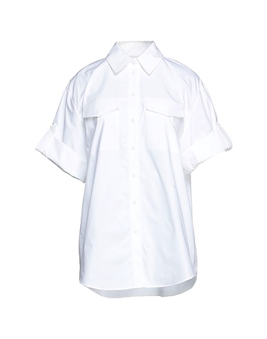 KARL LAGERFELD x AMBER VALLETTA Camicie e bluse tinta unita KLxAV SHORT SLV BLOUSE Bianco 100% Cotone organico