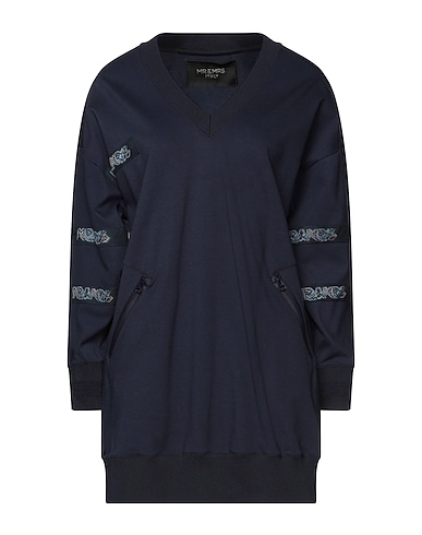MR & MRS ITALY Sweatshirt Midnight blue 69% Viscose, 25% Polyamide, 6% Elastane