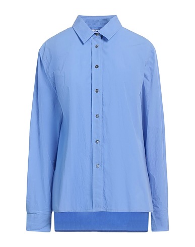 CO Solid color shirts & blouses Light blue 63% Cotton, 37% Nylon