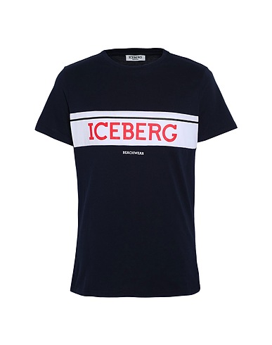 ICEBERG T-shirt BEACHWEAR Midnight blue 100% Cotton