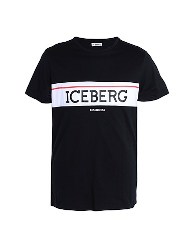 ICEBERG T-shirt BEACHWEAR Nero 100% Cotone