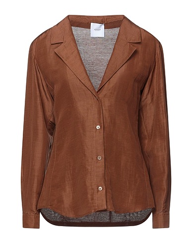 AGNONA Linen shirt Brown 65% Linen, 35% Silk, Cotton