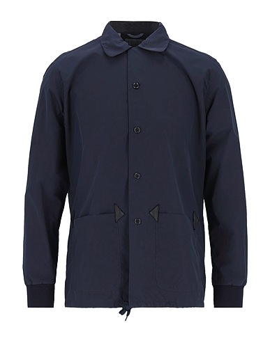 KENNETH FIELD Solid colour shirt Midnight blue 67% Polyester, 33% Nylon