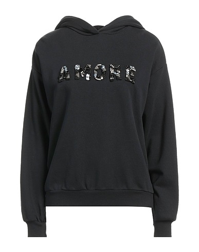SUN 68 Hooded track jacket  Black 87% Cotton, 13% Polyester