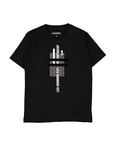 LES HOMMES T-shirt Nero 100% Cotone