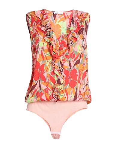 LUCKYLU  Milano TOPWEAR Salmon pink 100% Viscose, Polyamide, Elastane