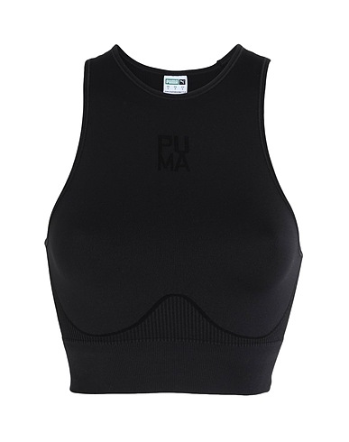 PUMA Bustier Infuse EvoKnit Cropped Top
 Black 94% Polyamide, 6% Elastane